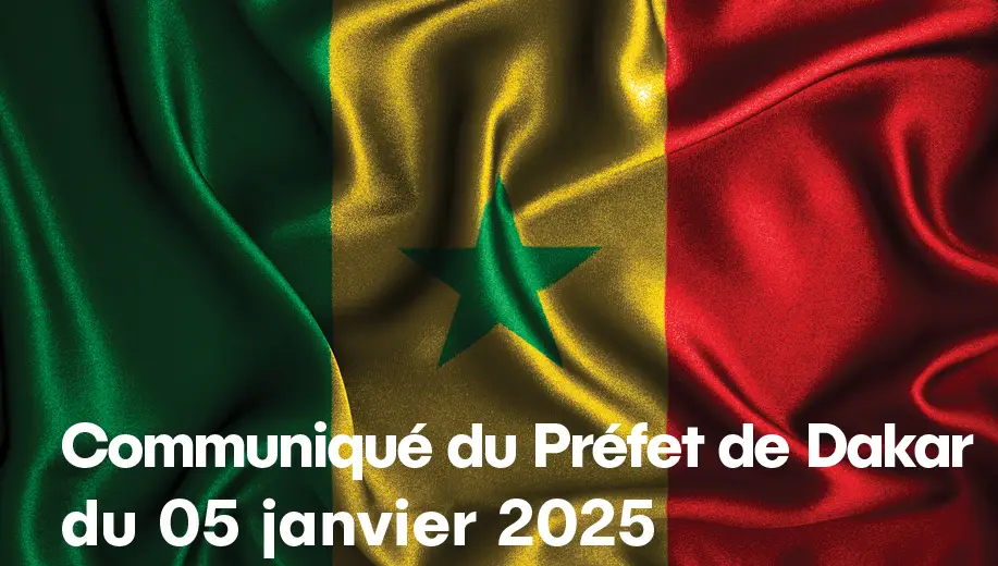 Communiqué du Préfet de Dakar du 05 janvier 2025